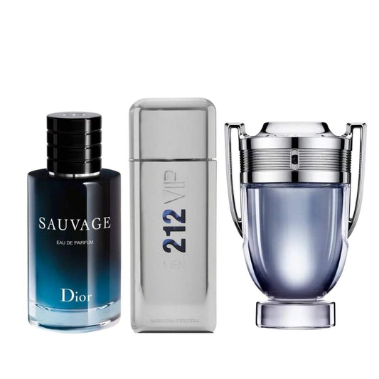 Combo: Invictus + 212 vip+ Sauvage men